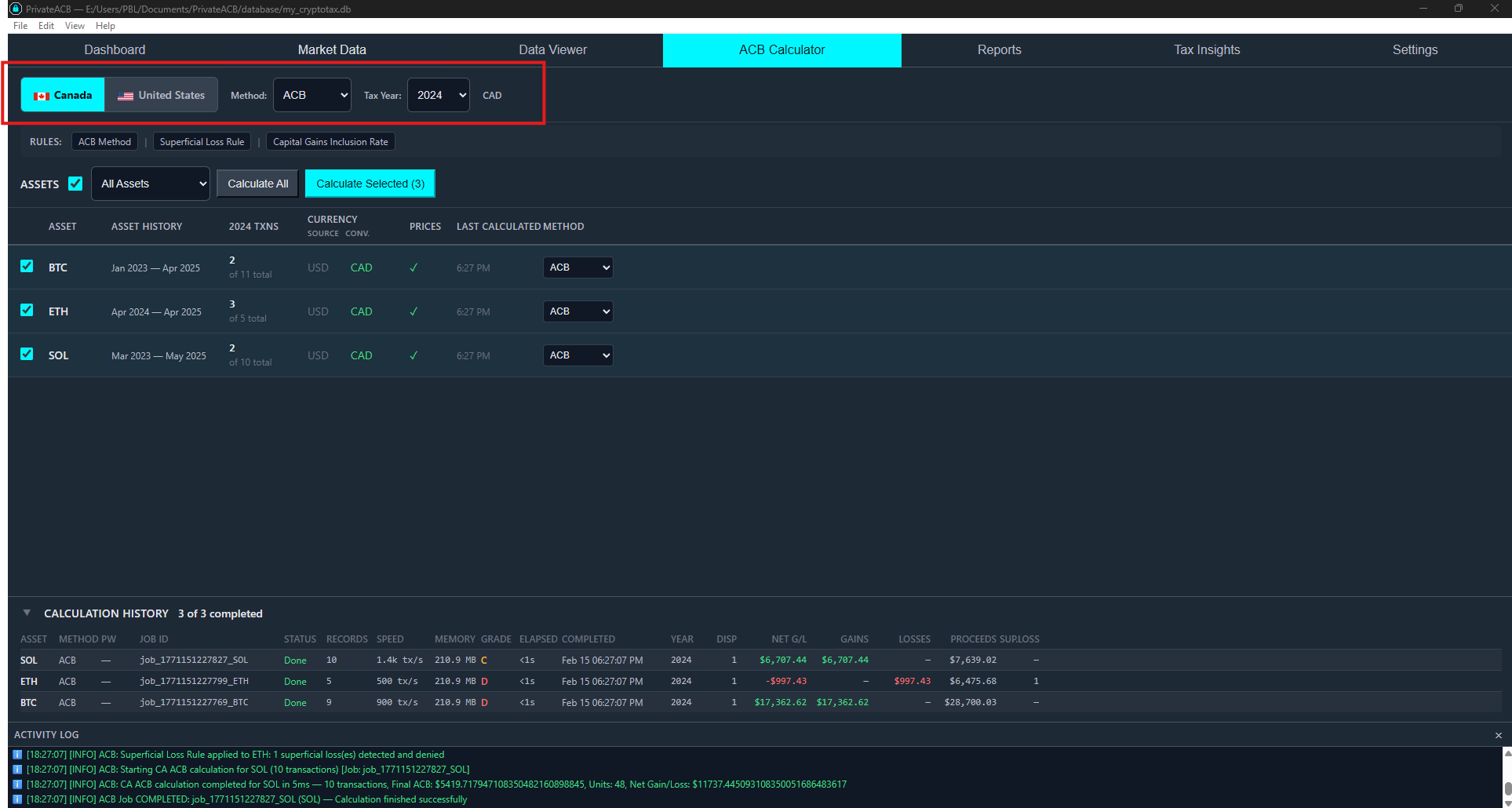 Config Bar — Canada