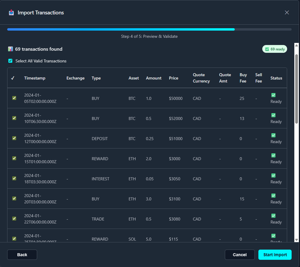Preview and validate